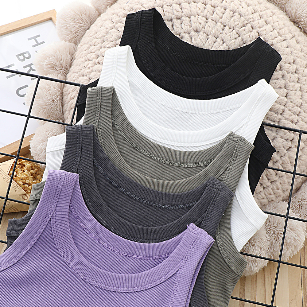 Summer Women Solid Round Neck  - Tank Top Ribbed recensione e prezzo