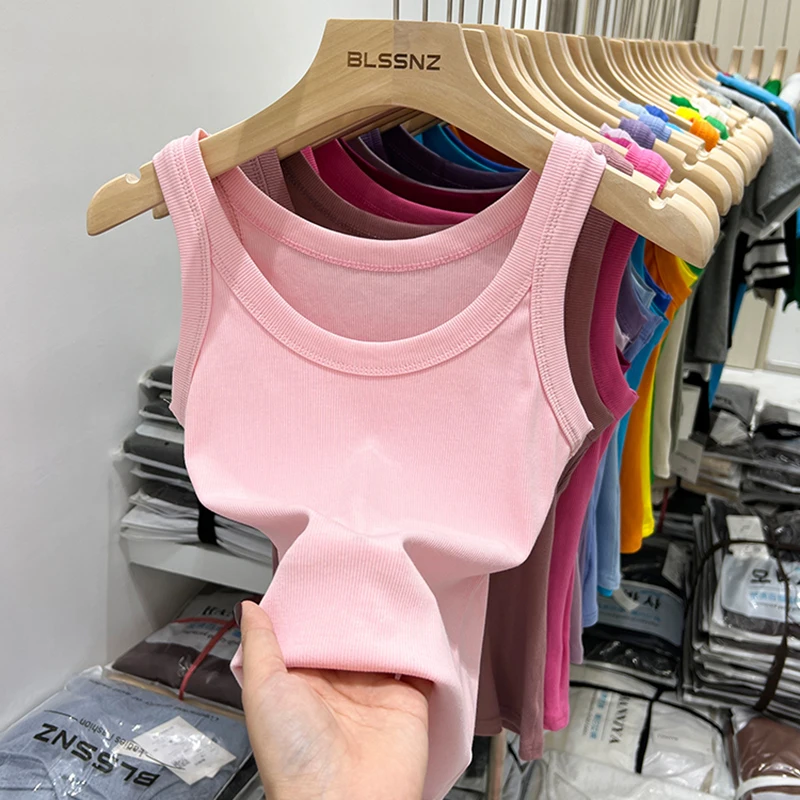 Summer Women Solid Round Neck  - Tank Top Ribbed recensione e prezzo