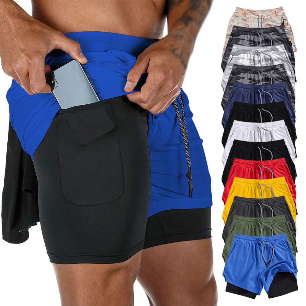 Men's Summer double-deck Quick - Compression Shorts Athletes recensione e prezzo