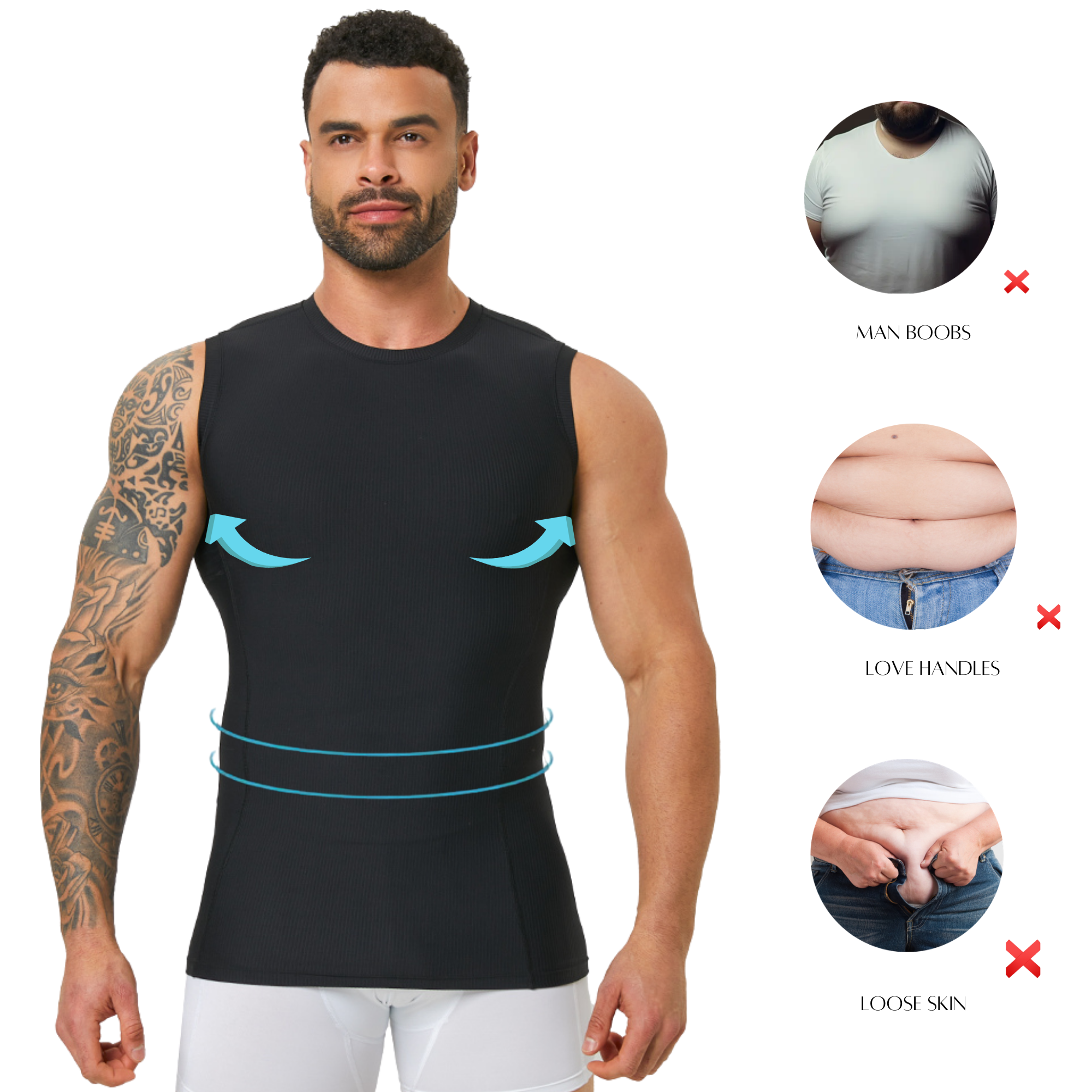 Men's Slim Fit Body Shaping Ve - Tank Top Ribbed recensione e prezzo