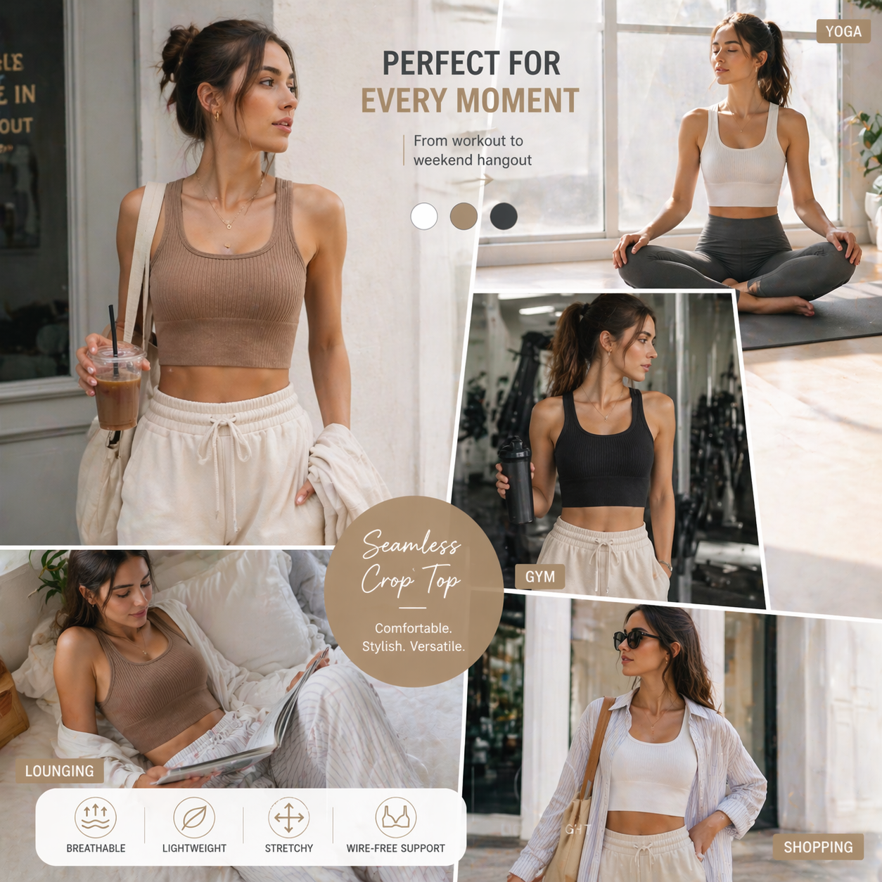 Women Seamless Ribbed Crop Top - Tank Top Ribbed recensione e prezzo