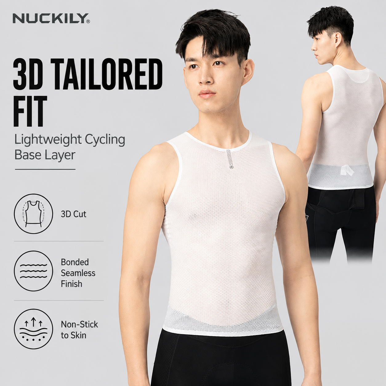 NUCKILY Men Cycling Base Layer - Sleeveless Undershirt recensione e prezzo