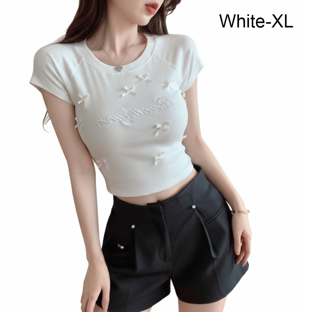 Elegant Slimming Bowknot T Shi - Tank Top Ribbed recensione e prezzo