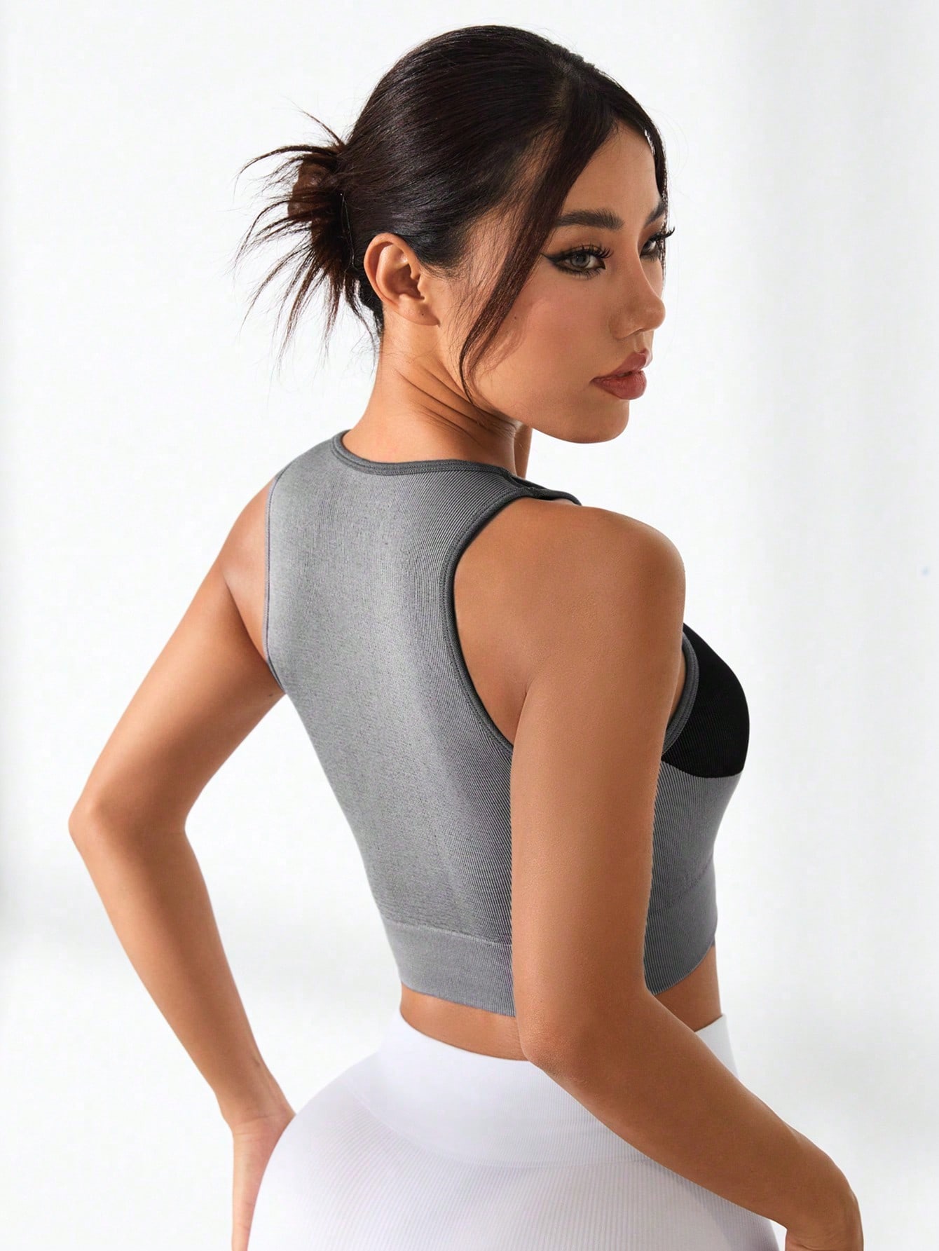 Women Color Block Cross Line R - Tank Top Ribbed recensione e prezzo