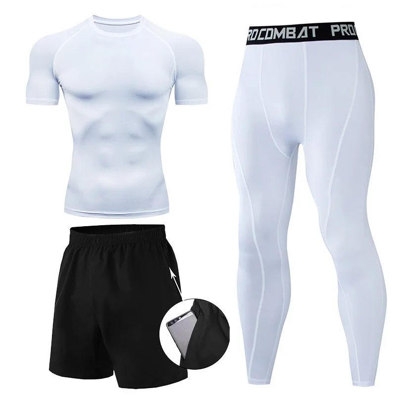 3 Pieces Fitness Suits Athleti - Compression Shorts Athletes recensione e prezzo
