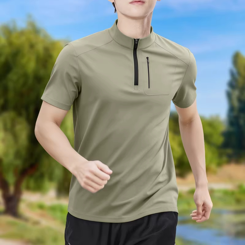 Men's Half-Zip High-Stretch Qu - T Shirt Tight Fit recensione e prezzo