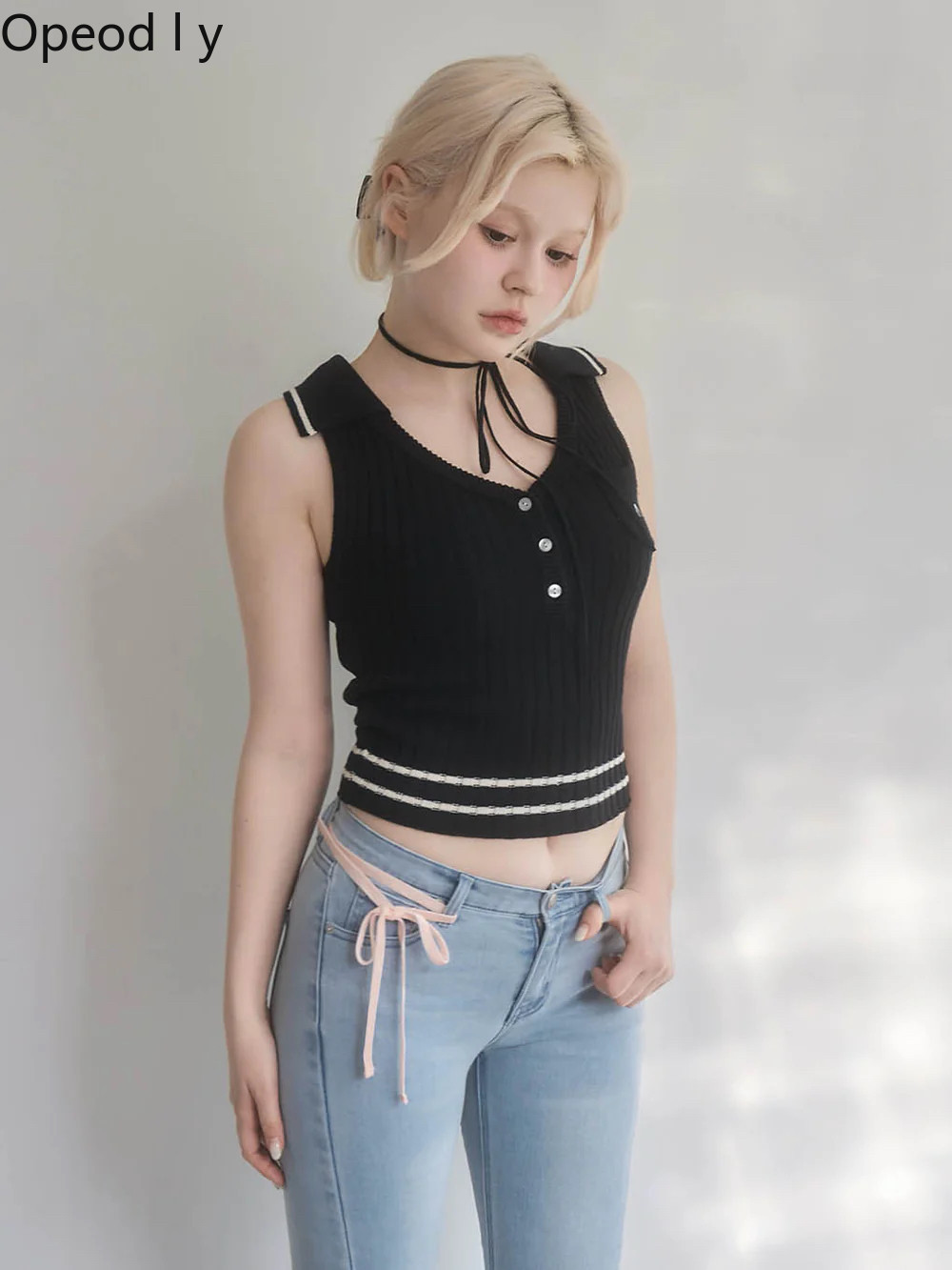 Japanese Sweet Lapel Twist V-n - Suspender Tank Top recensione e prezzo