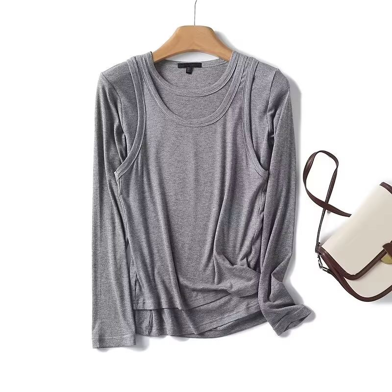 Dave&Di Long Sleeve Tshirts Wo - Tank Top Ribbed recensione e prezzo