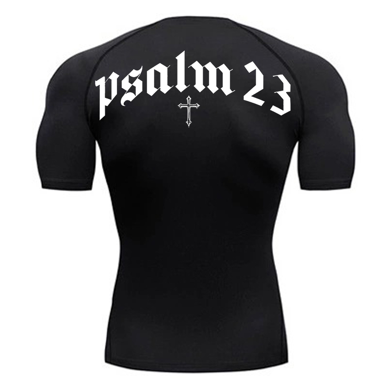 Psalm 23 Cross Print Compressi - Base Layer Top recensione e prezzo